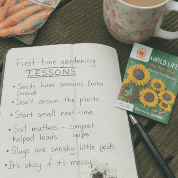 journal about gardening lessons