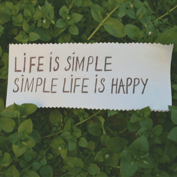 life is simple. Simple life is happy
